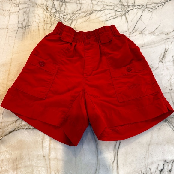 AFTCO Fishing Short Youth Size 26 Red - Picture 1 of 3